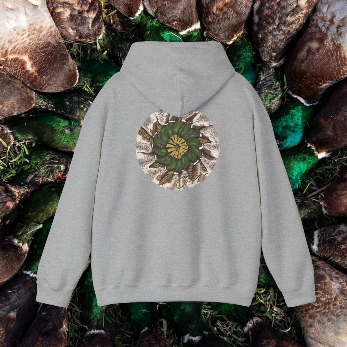 Mallard Pinwheel Hoodie / Cascade Waterfowl